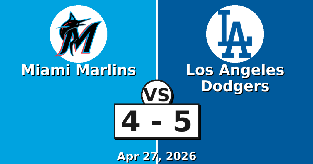Miami Marlins vs Los Angeles Dodgers Match Player Stats