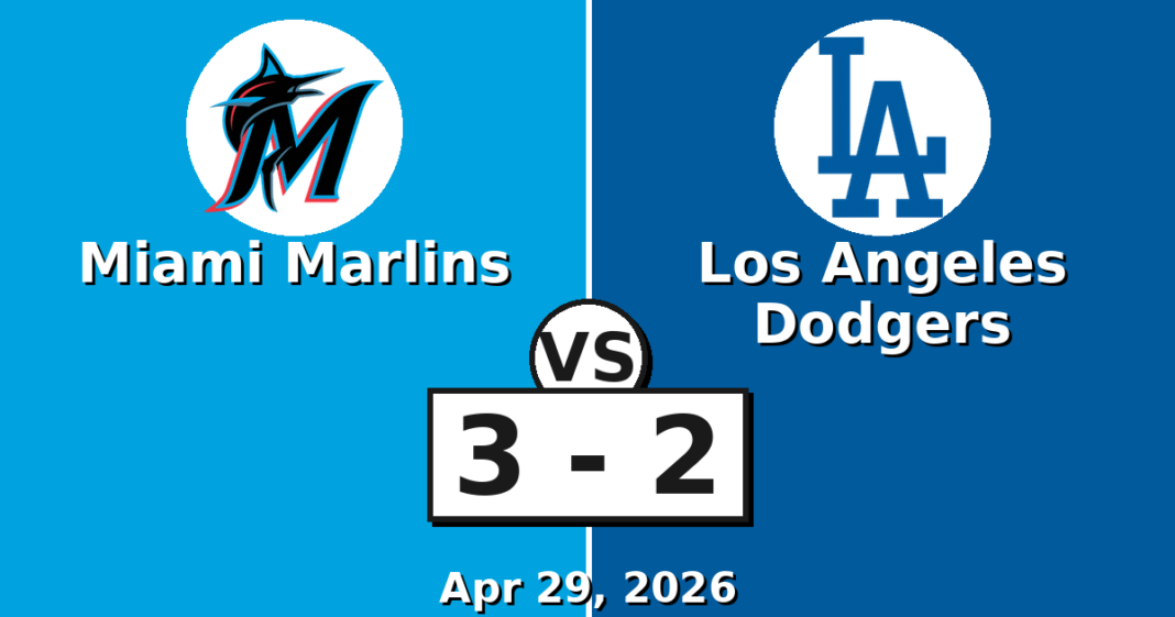 Miami Marlins vs Los Angeles Dodgers Match Player Stats