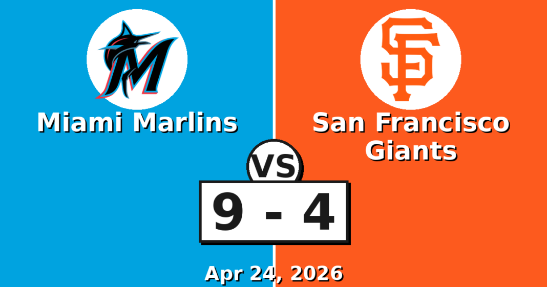 Miami Marlins vs San Francisco Giants Match Player Stats