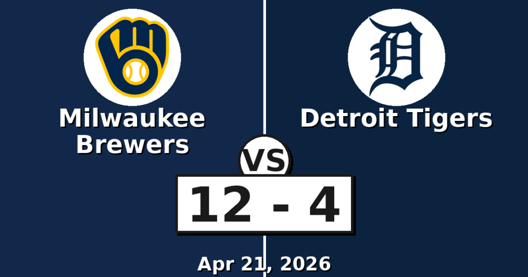 Milwaukee Brewers vs Detroit Tigers Match Player Stats