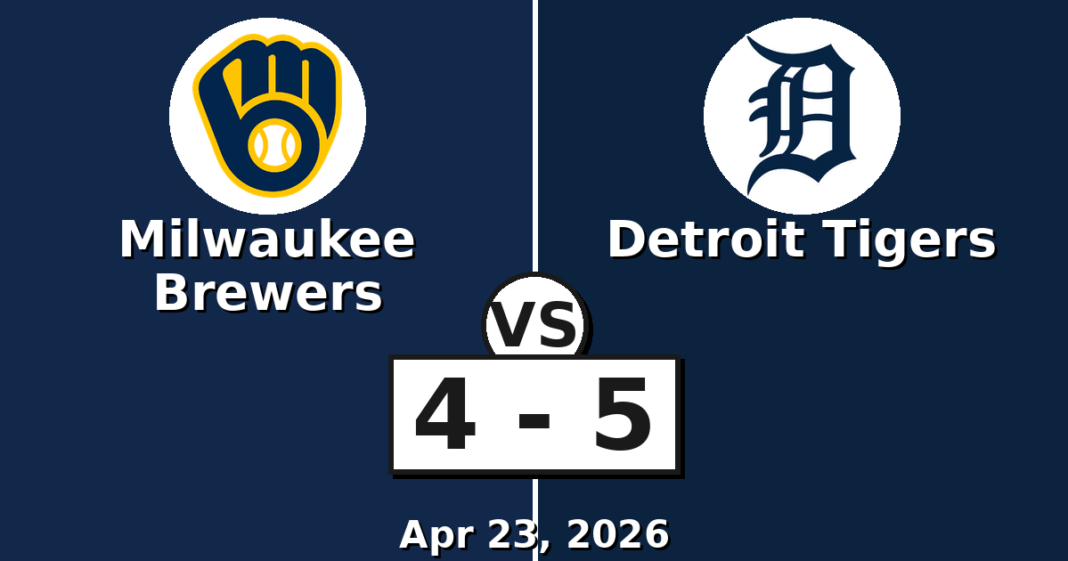 Milwaukee Brewers vs Detroit Tigers Match Player Stats