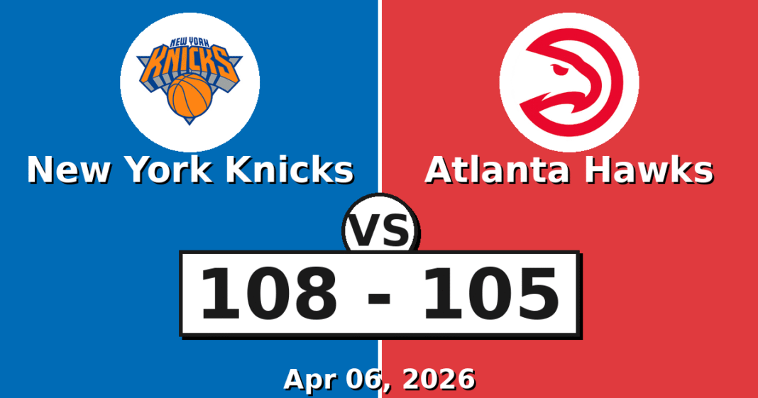 New York Knicks vs Atlanta Hawks Match Player Stats (Apr 06, 2026)