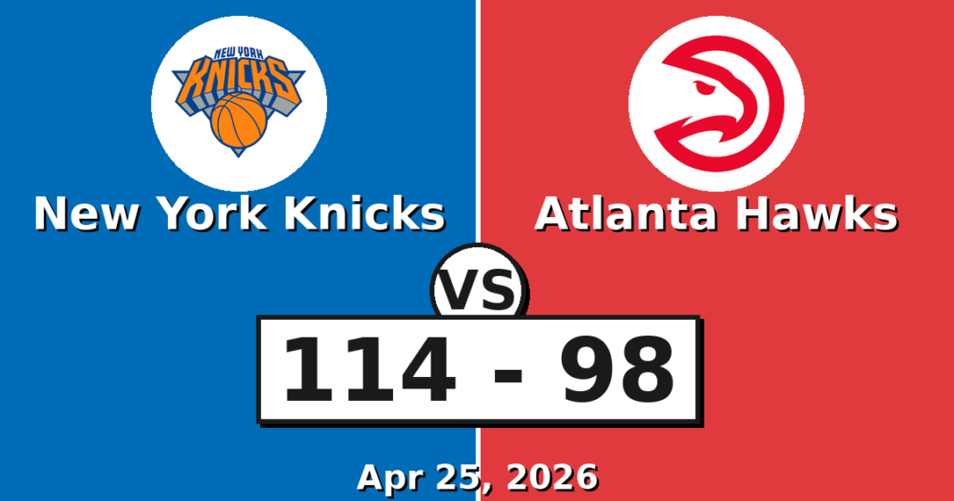New York Knicks vs Atlanta Hawks Match Player Stats