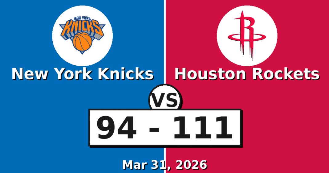 New York Knicks vs Houston Rockets Match Player Stats