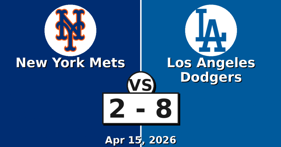 New York Mets vs Los Angeles Dodgers Match Player Stats
