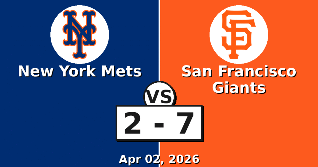 New York Mets vs San Francisco Giants Match Player Stats