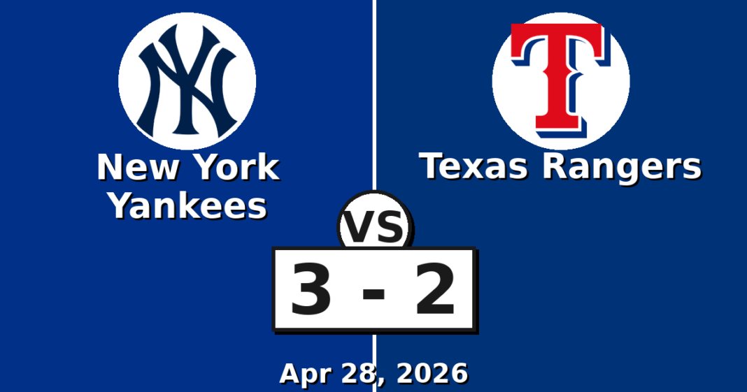 New York Yankees vs Texas Rangers Match Player Stats