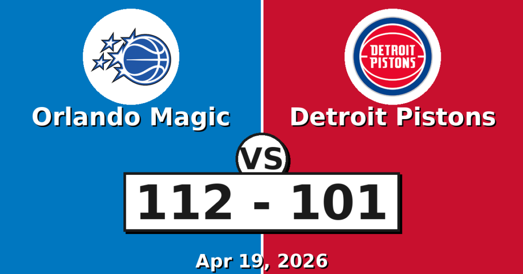 Orlando Magic vs Detroit Pistons Match Player Stats