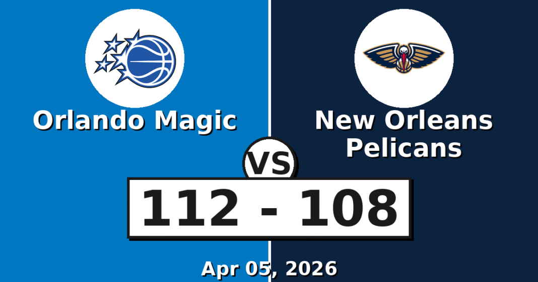 Orlando Magic vs New Orleans Pelicans Match Player Stats (Apr 05, 2026)