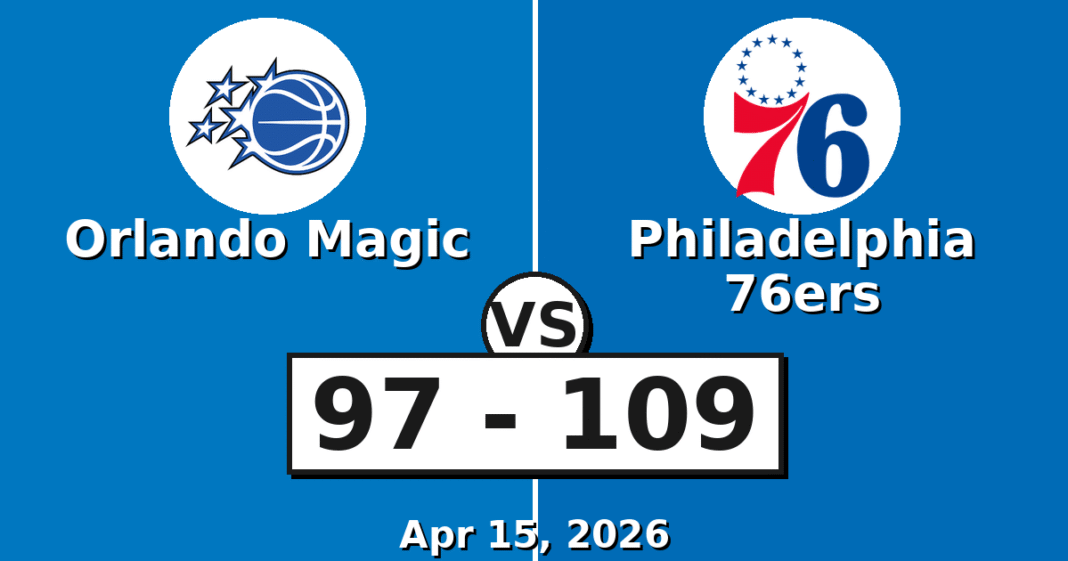 Orlando Magic vs Philadelphia 76ers Match Player Stats