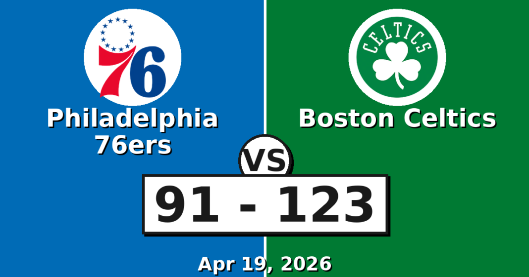 Philadelphia 76ers vs Boston Celtics Match Player Stats