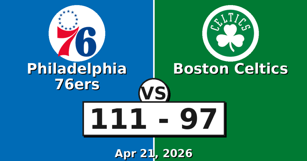 Philadelphia 76ers vs Boston Celtics Match Player Stats