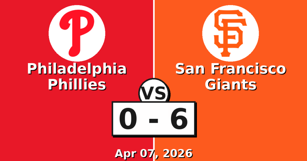 Philadelphia Phillies vs San Francisco Giants Match Player Stats (Apr 07, 2026)