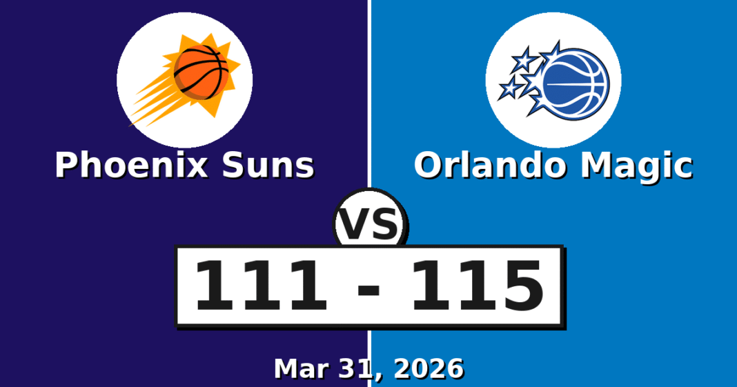 Phoenix Suns vs Orlando Magic Match Player Stats