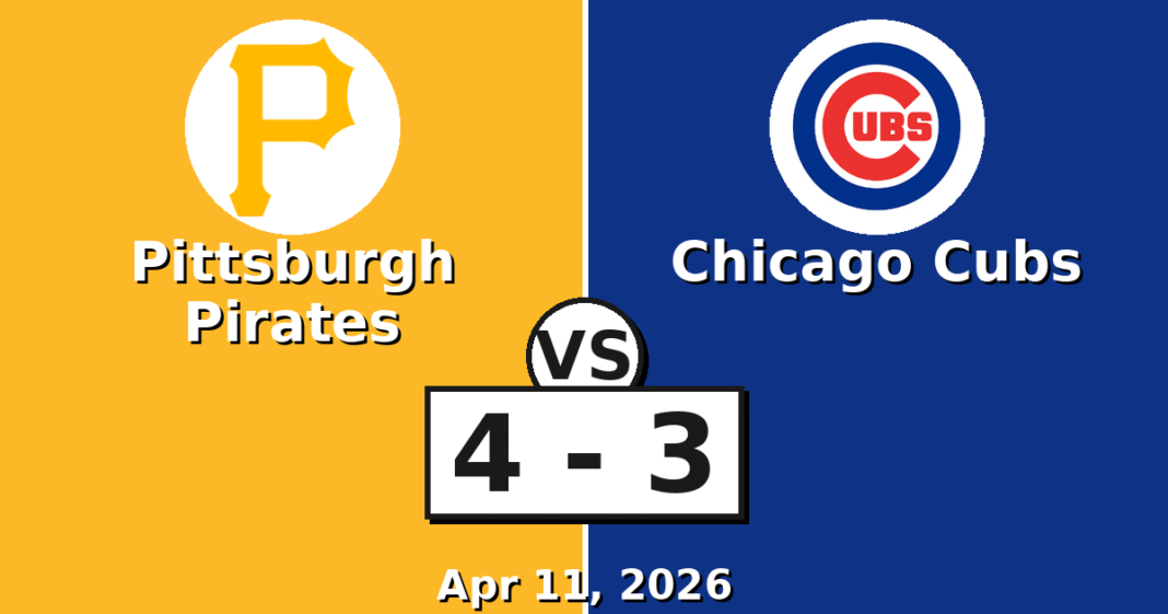 Pittsburgh Pirates vs Chicago Cubs Match Player Stats (Apr 11, 2026)