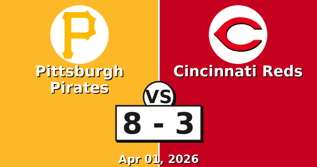 Pittsburgh Pirates vs Cincinnati Reds Match Player Stats