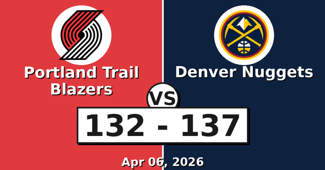 Portland Trail Blazers vs Denver Nuggets Match Player Stats
