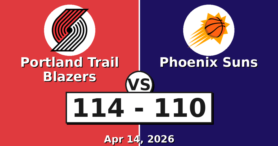 Portland Trail Blazers vs Phoenix Suns Match Player Stats