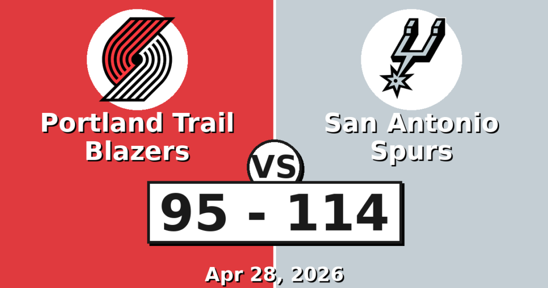 Portland Trail Blazers vs San Antonio Spurs Match Player Stats
