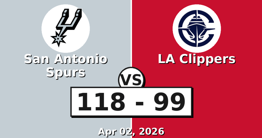 San Antonio Spurs vs LA Clippers Match Player Stats