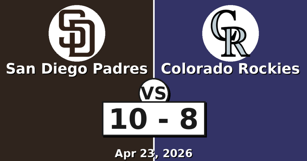 San Diego Padres vs Colorado Rockies Match Player Stats