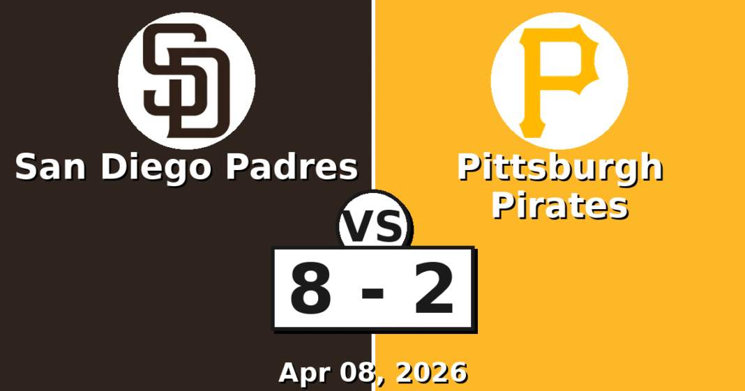San Diego Padres vs Pittsburgh Pirates Match Player Stats (Apr 08, 2026)