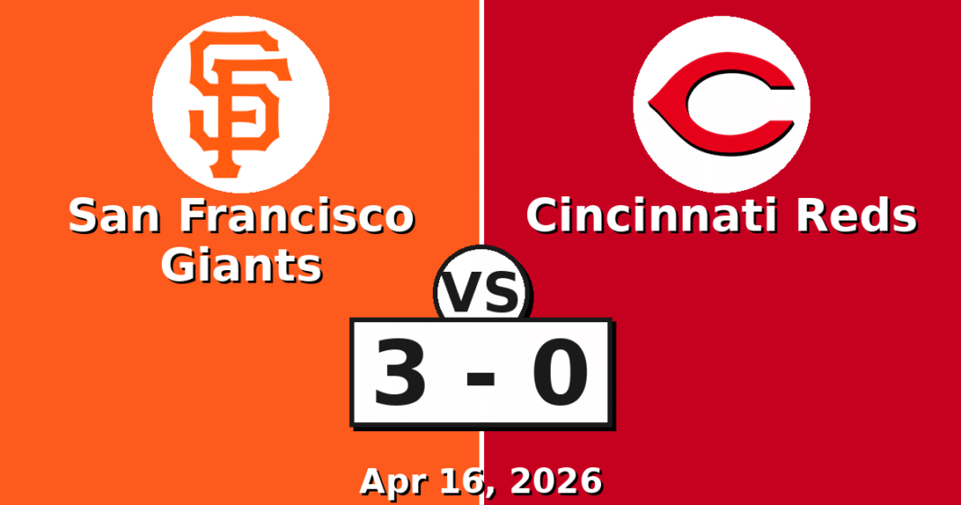 San Francisco Giants vs Cincinnati Reds Match Player Stats (Apr 16, 2026)