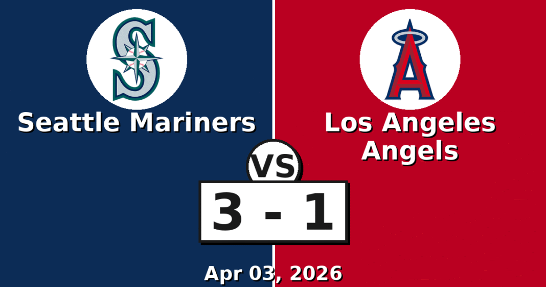 Seattle Mariners vs Los Angeles Angels Match Player Stats (Apr 03, 2026)