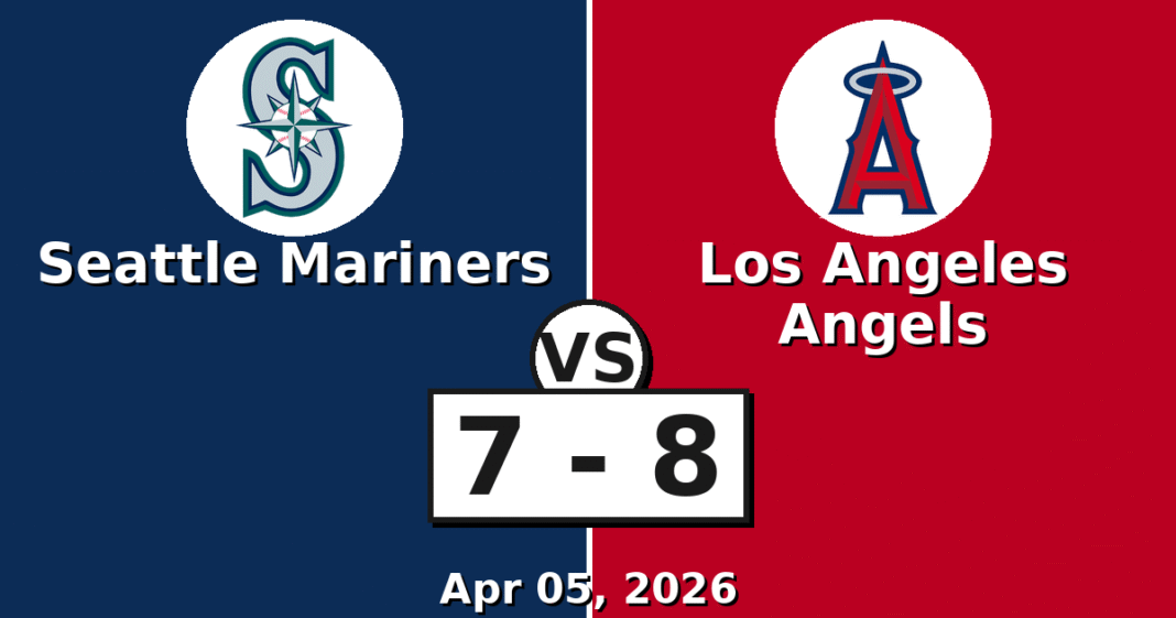 Seattle Mariners vs Los Angeles Angels Match Player Stats