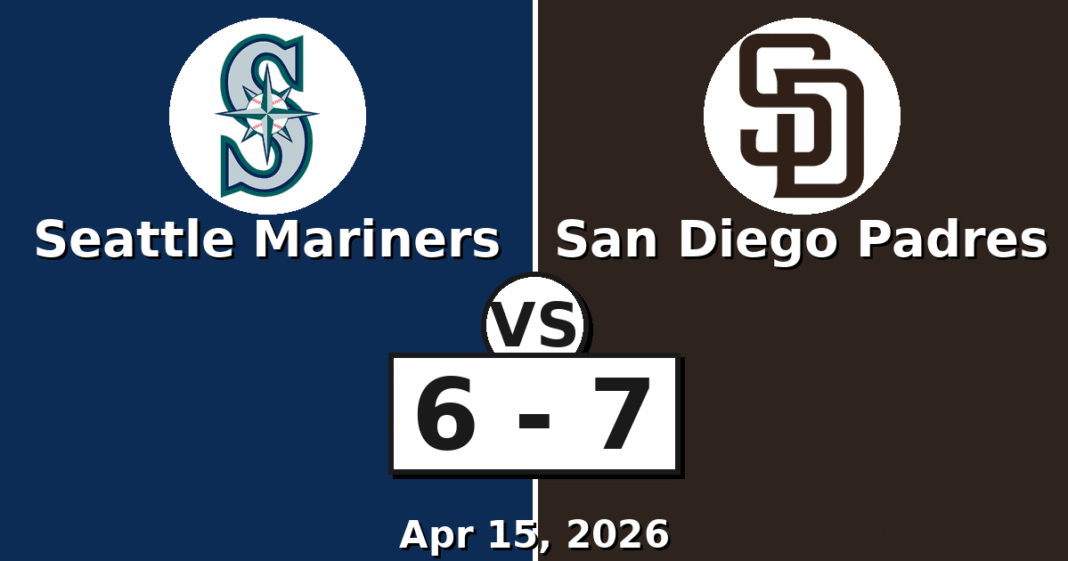 Seattle Mariners vs San Diego Padres Match Player Stats