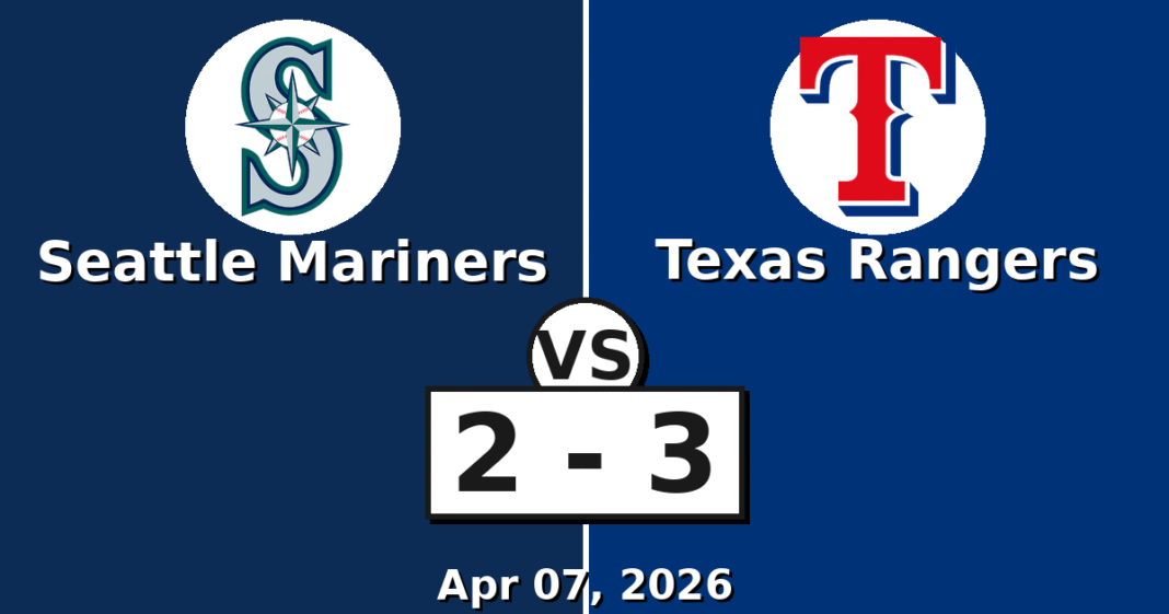 Seattle Mariners vs Texas Rangers Match Player Stats (Apr 07, 2026)