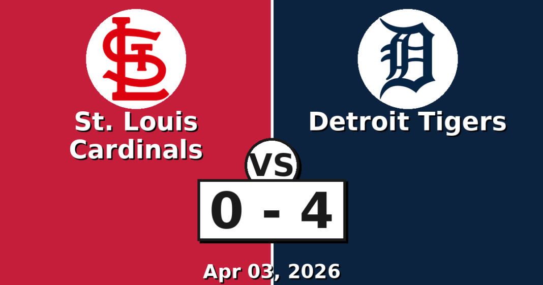 St. Louis Cardinals vs Detroit Tigers Match Player Stats