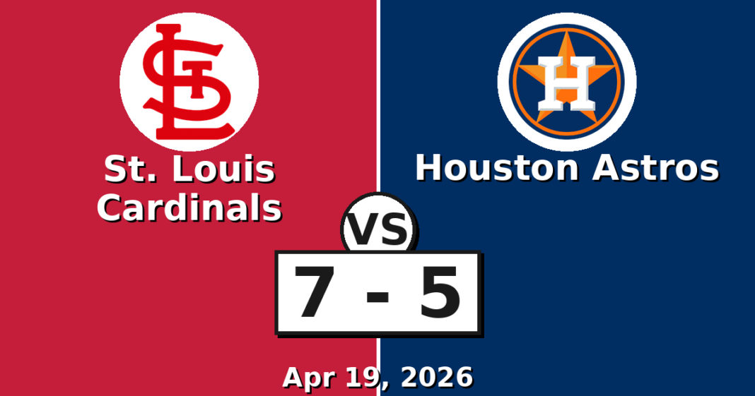 St. Louis Cardinals vs Houston Astros Match Player Stats