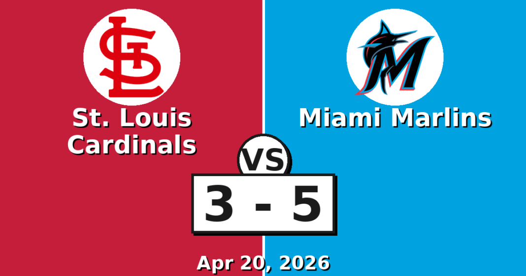 St. Louis Cardinals vs Miami Marlins Match Player Stats