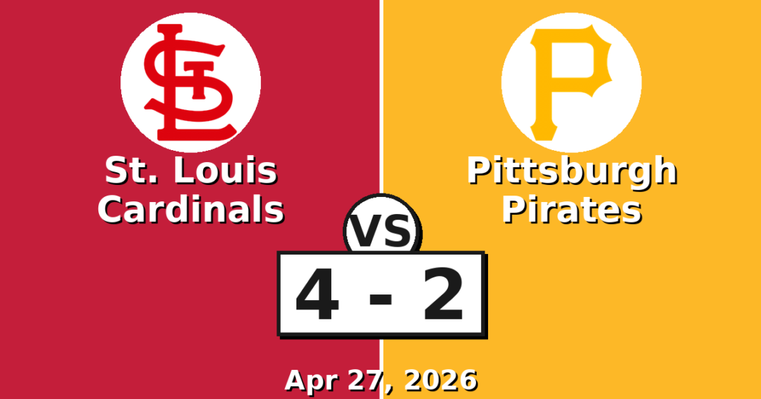 St. Louis Cardinals vs Pittsburgh Pirates Match Player Stats