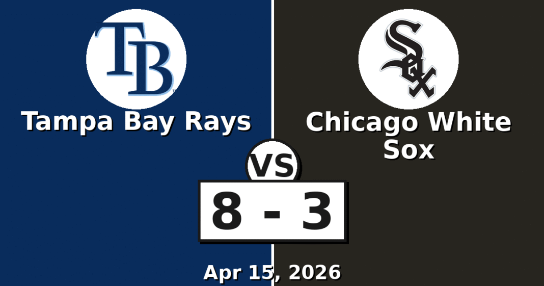 Tampa Bay Rays vs Chicago White Sox Match Player Stats (Apr 15, 2026)