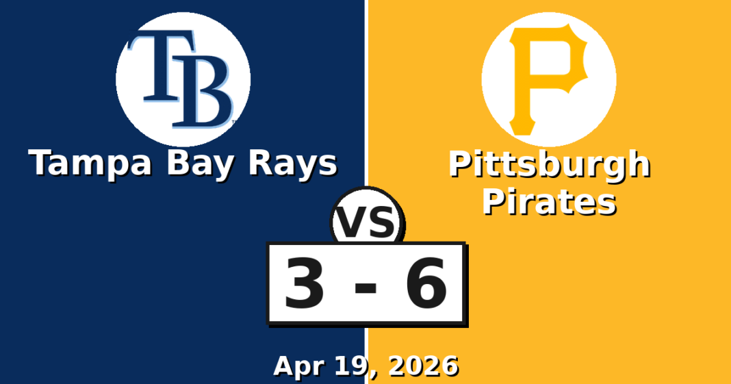 Tampa Bay Rays vs Pittsburgh Pirates Match Player Stats