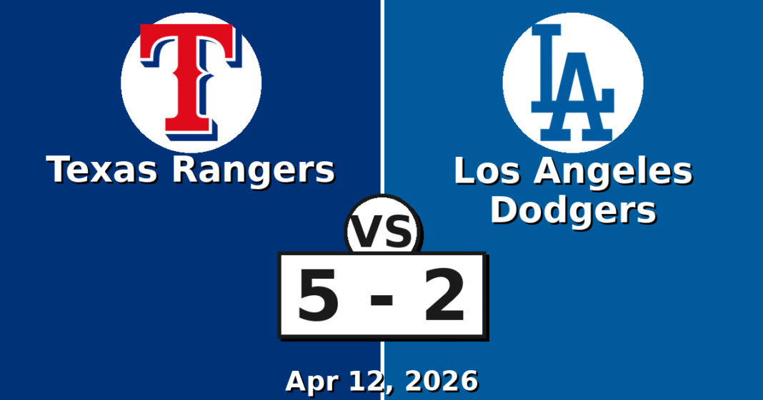Texas Rangers vs Los Angeles Dodgers Match Player Stats
