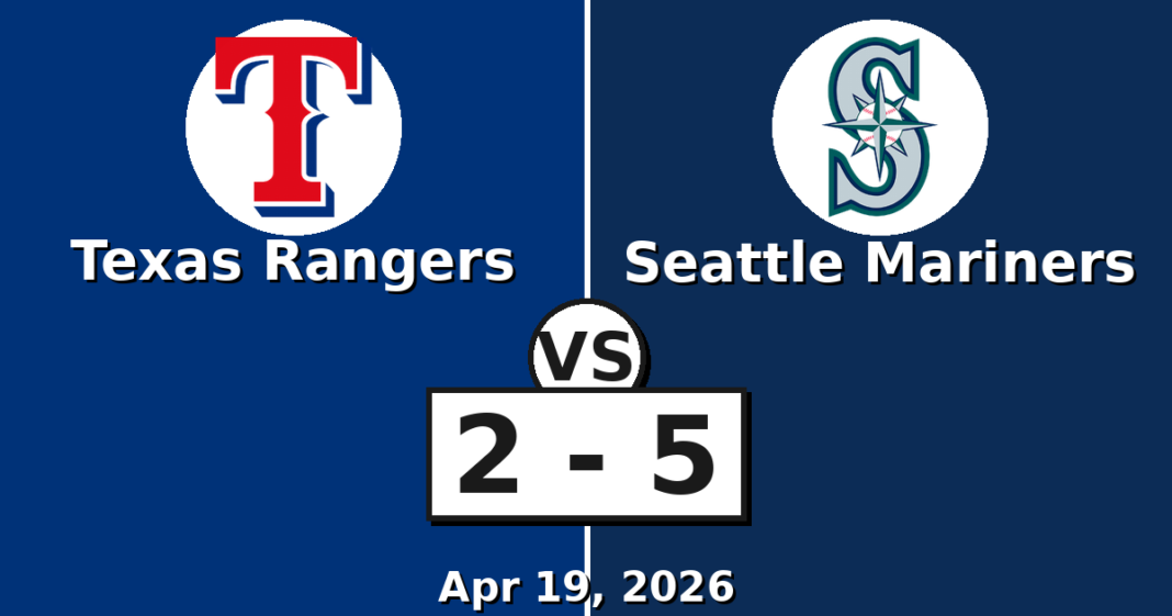 Texas Rangers vs Seattle Mariners Match Player Stats