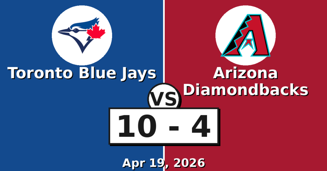 Toronto Blue Jays vs Arizona Diamondbacks Match Player Stats
