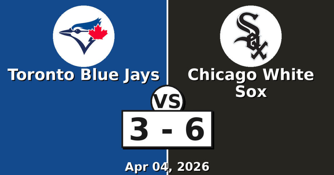 Toronto Blue Jays vs Chicago White Sox Match Player Stats (Apr 04, 2026)