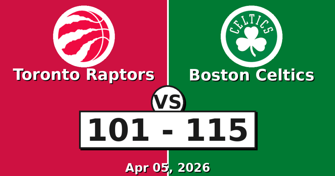 Toronto Raptors vs Boston Celtics Match Player Stats