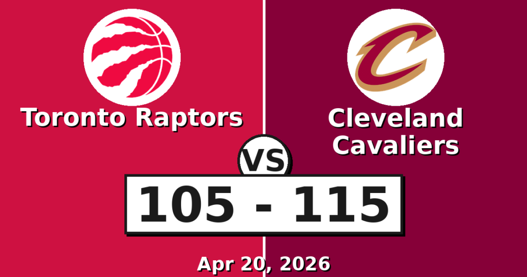 Toronto Raptors vs Cleveland Cavaliers Match Player Stats