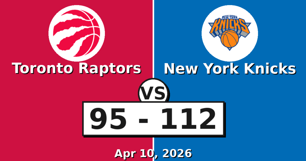 Toronto Raptors vs New York Knicks Match Player Stats