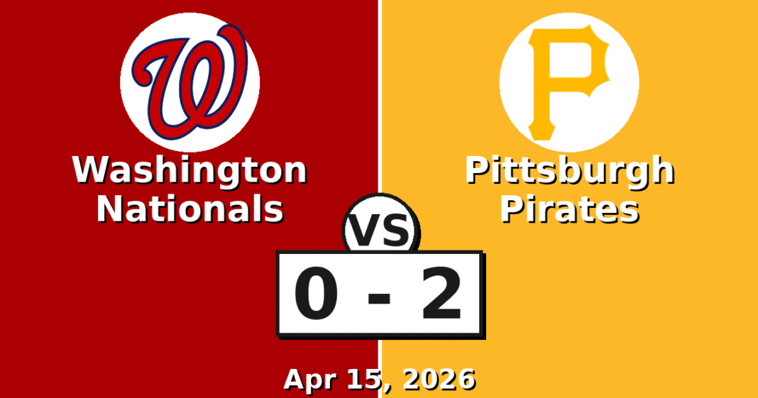 Washington Nationals vs Pittsburgh Pirates Match Player Stats (Apr 15, 2026)