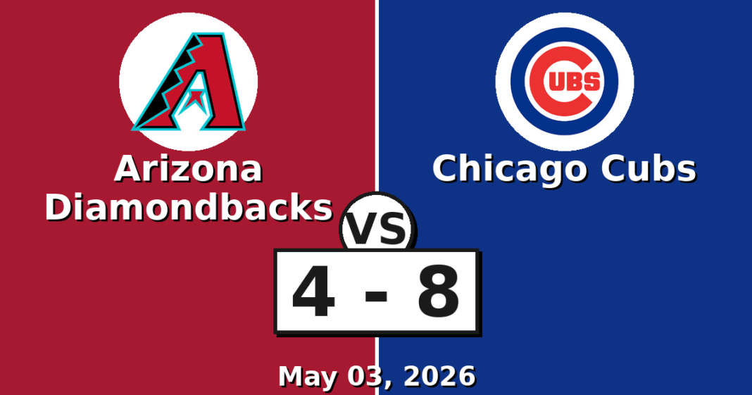 Arizona Diamondbacks vs Chicago Cubs Match Player Stats
