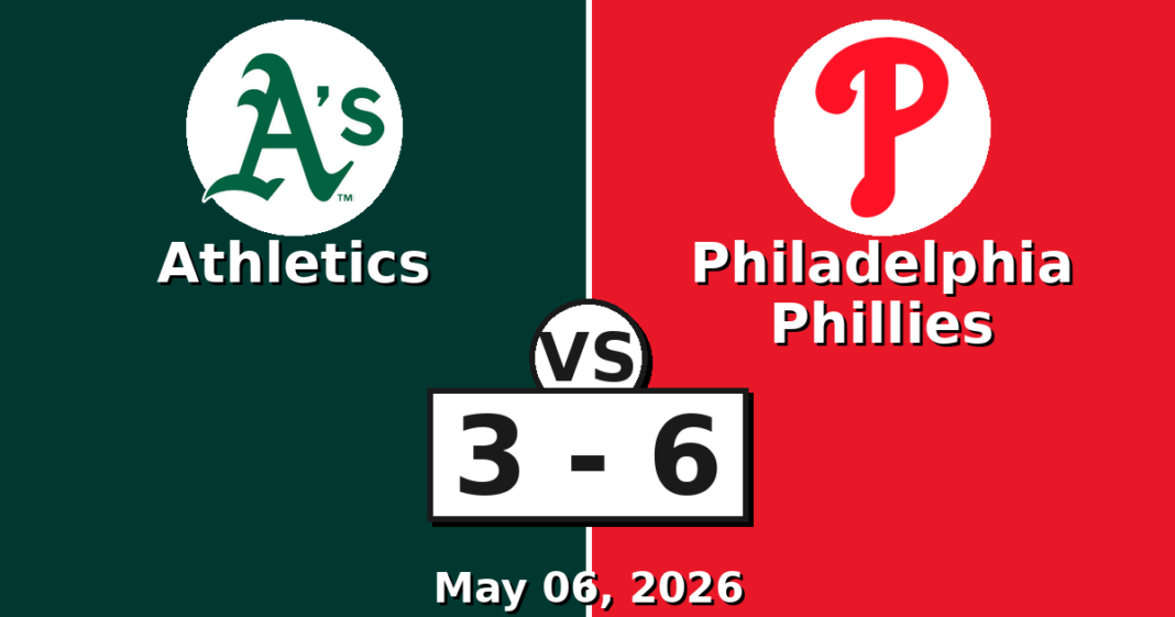 Athletics vs Philadelphia Phillies Match Player Stats