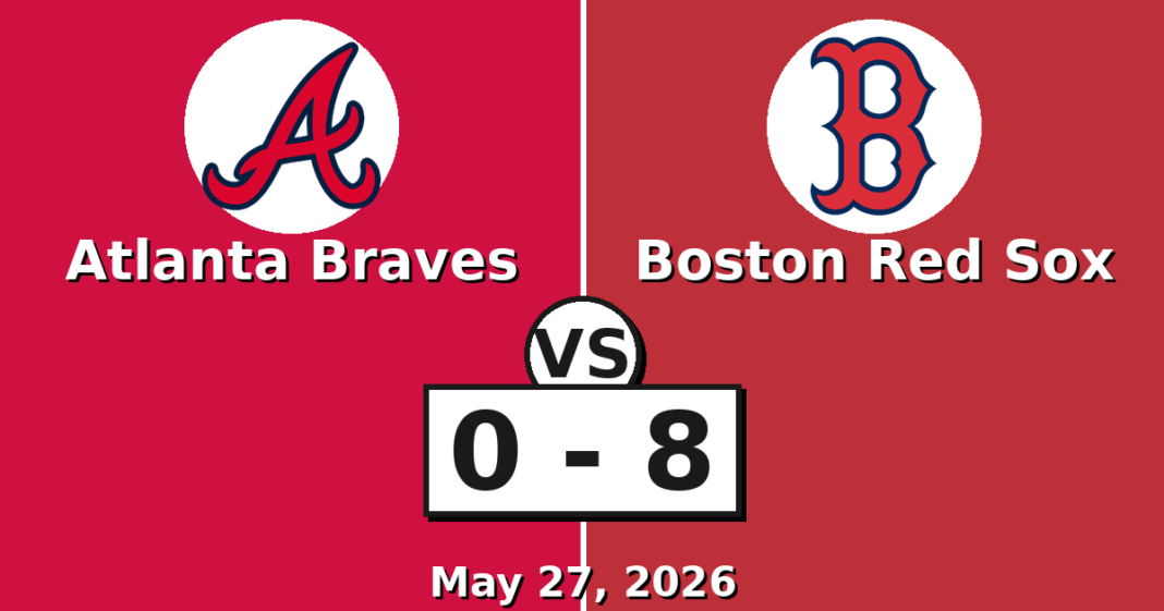 Atlanta Braves vs Boston Red Sox Match Player Stats (May 27, 2026) Atlanta Braves vs Boston Red Sox Match Player Stats