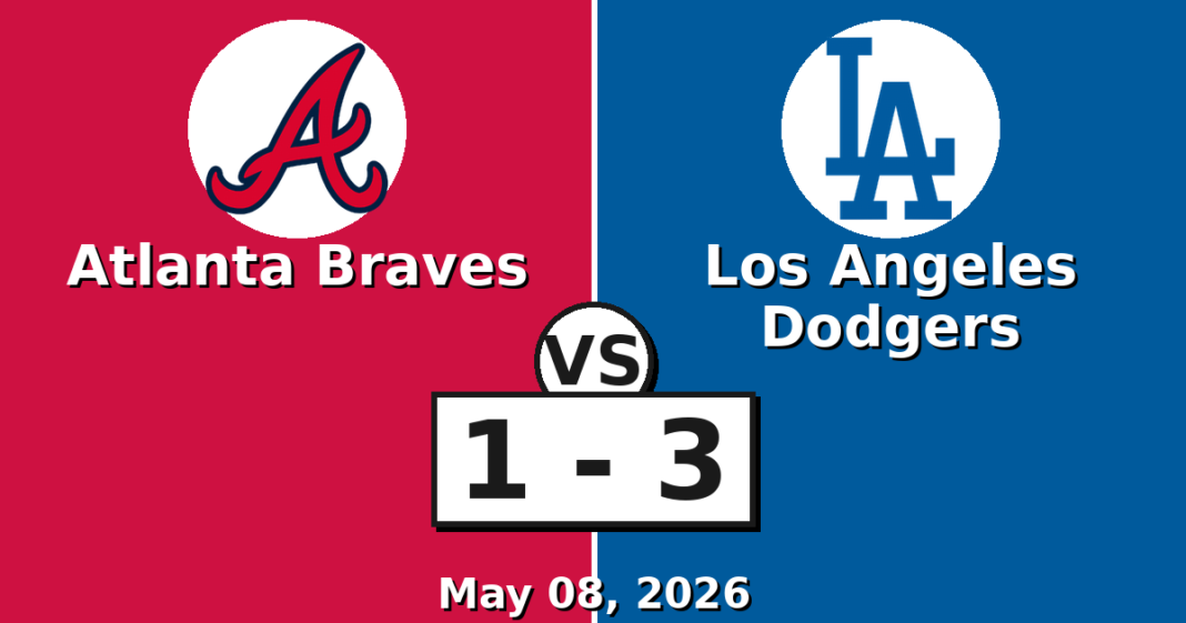 Atlanta Braves vs Los Angeles Dodgers Match Player Stats (May 08, 2026) Atlanta Braves vs Los Angeles Dodgers Match Player Stats
