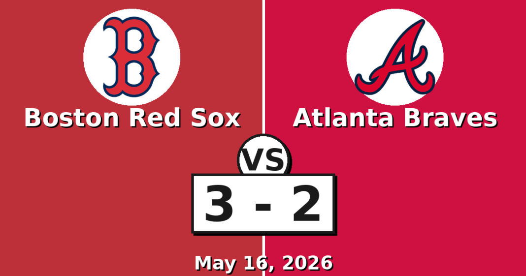 Boston Red Sox vs Atlanta Braves Match Player Stats (May 16, 2026) Boston Red Sox vs Atlanta Braves Match Player Stats